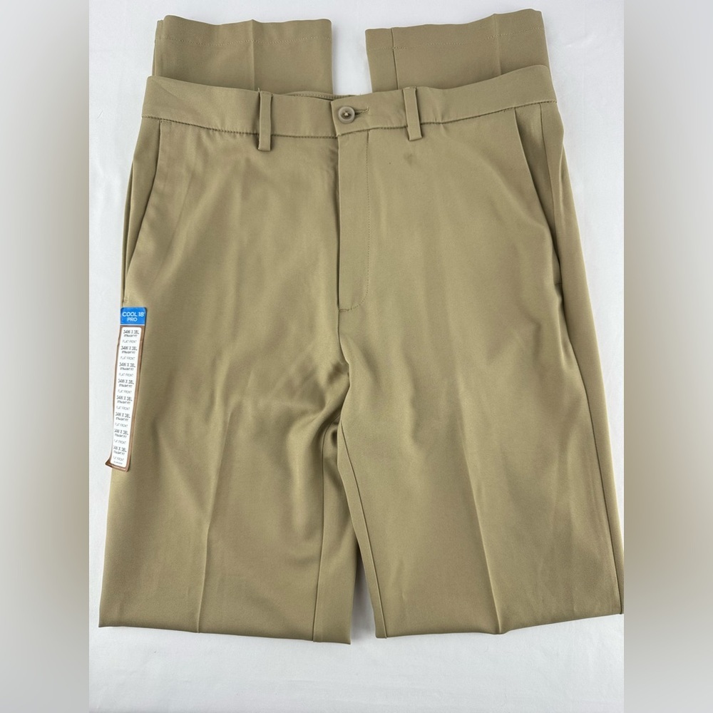 NWT Hagger Men's Shirt Gripper Tan Dress Pants